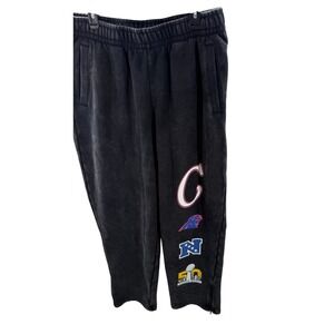 New Era NFL Carolina Panthers Super Bowl 50 Sweatpants Mens‎ XL Washed Black New
